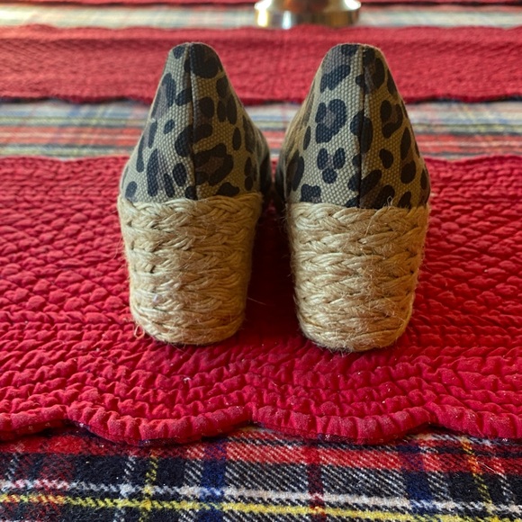 Ralph Lauren Leopard Print Wedge Espadrilles - Picture 3 of 5